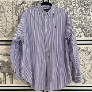 Ralph Lauren Purple Striped Button Down Shirt